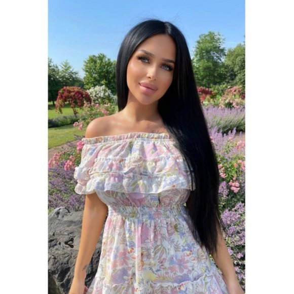 White Floral Print Short Sleeve Off Shoulder Ruffle Tiered Mini Dress - Picture 9 of 15